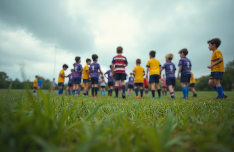 Jeunes joueurs participant à un stage de rugby organisé par SPORT'N GO